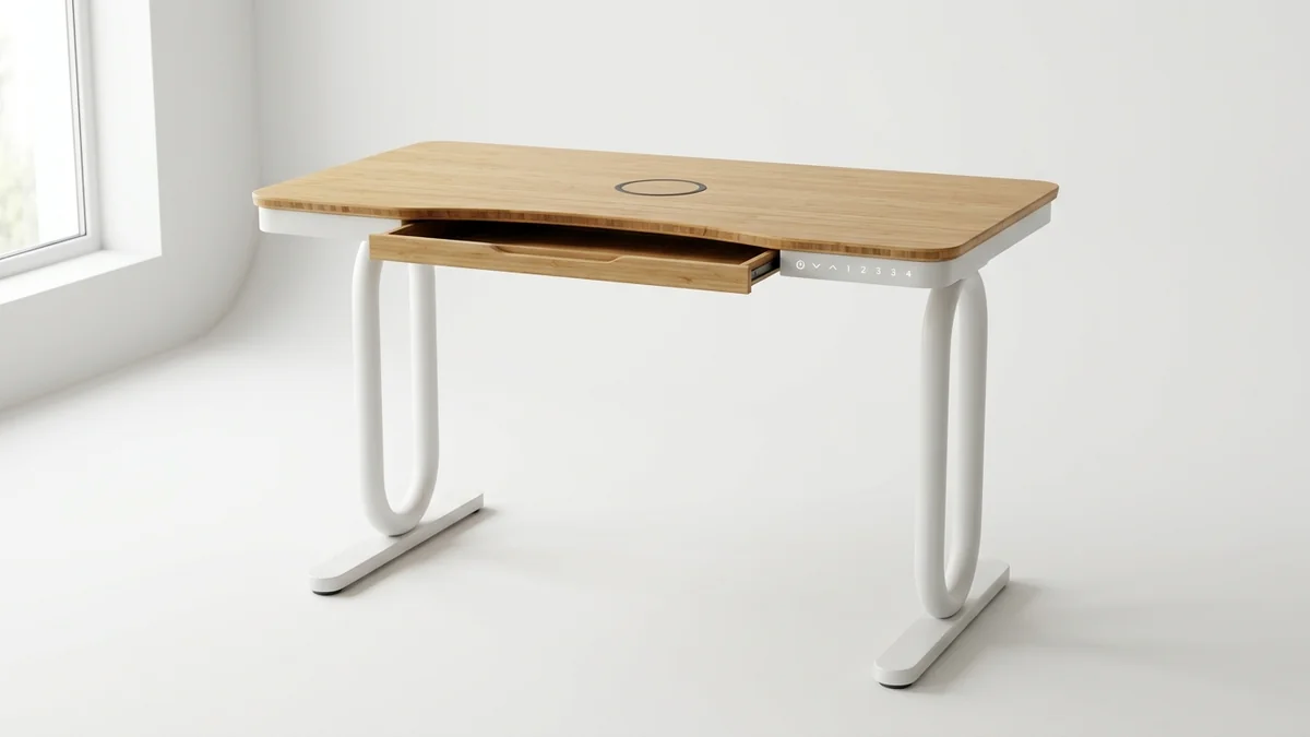 FlexiSpot Comhar Pro Q8 standing desk on clean studio background