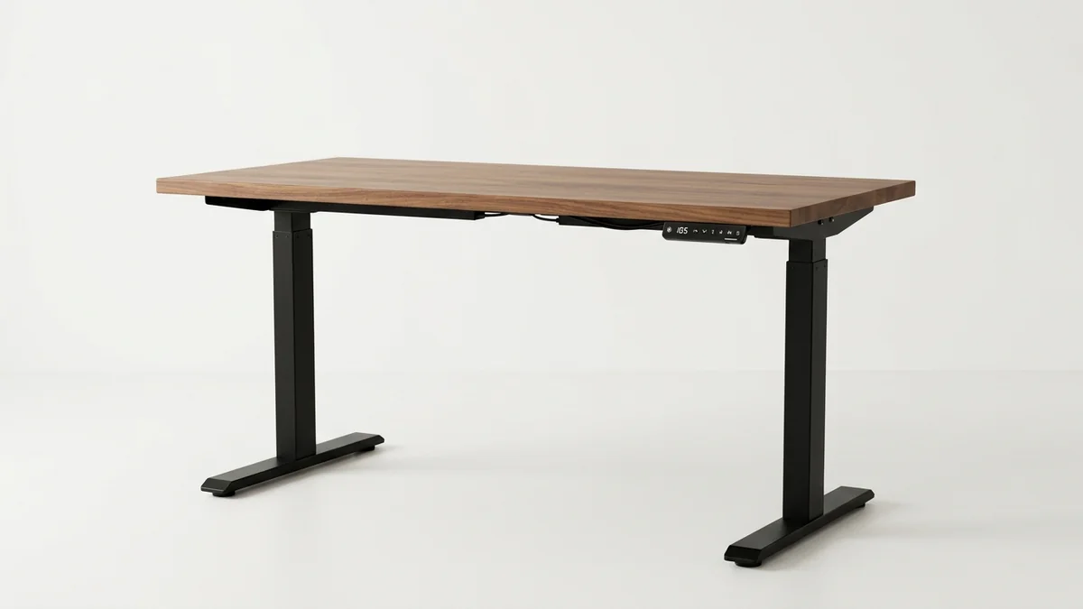 FlexiSpot E7 Plus 4-leg standing desk on clean studio background